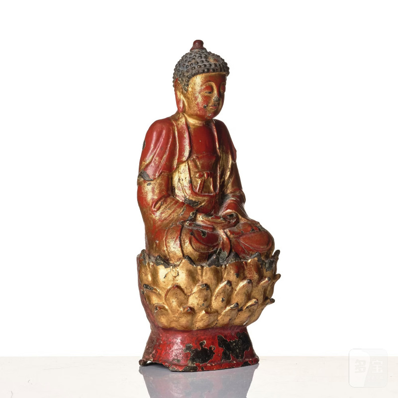 A seated bronze figure of Bhaisajyaguru Buddha, - 图6